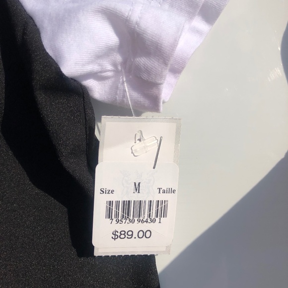 DKNY White & black t-shirt with lace size M NWT - Picture 4 of 11